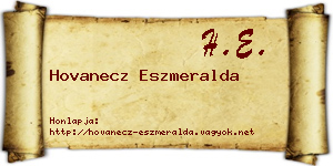 Hovanecz Eszmeralda névjegykártya